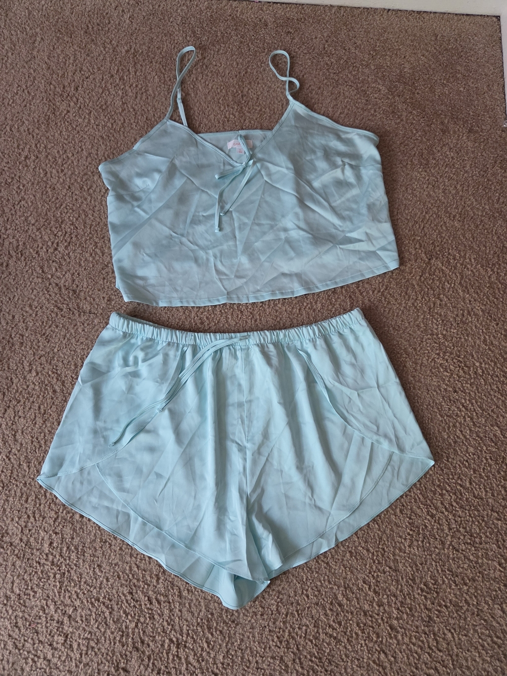Colsie Light Blue Two-Piece Cami & Shorts Sleep Set